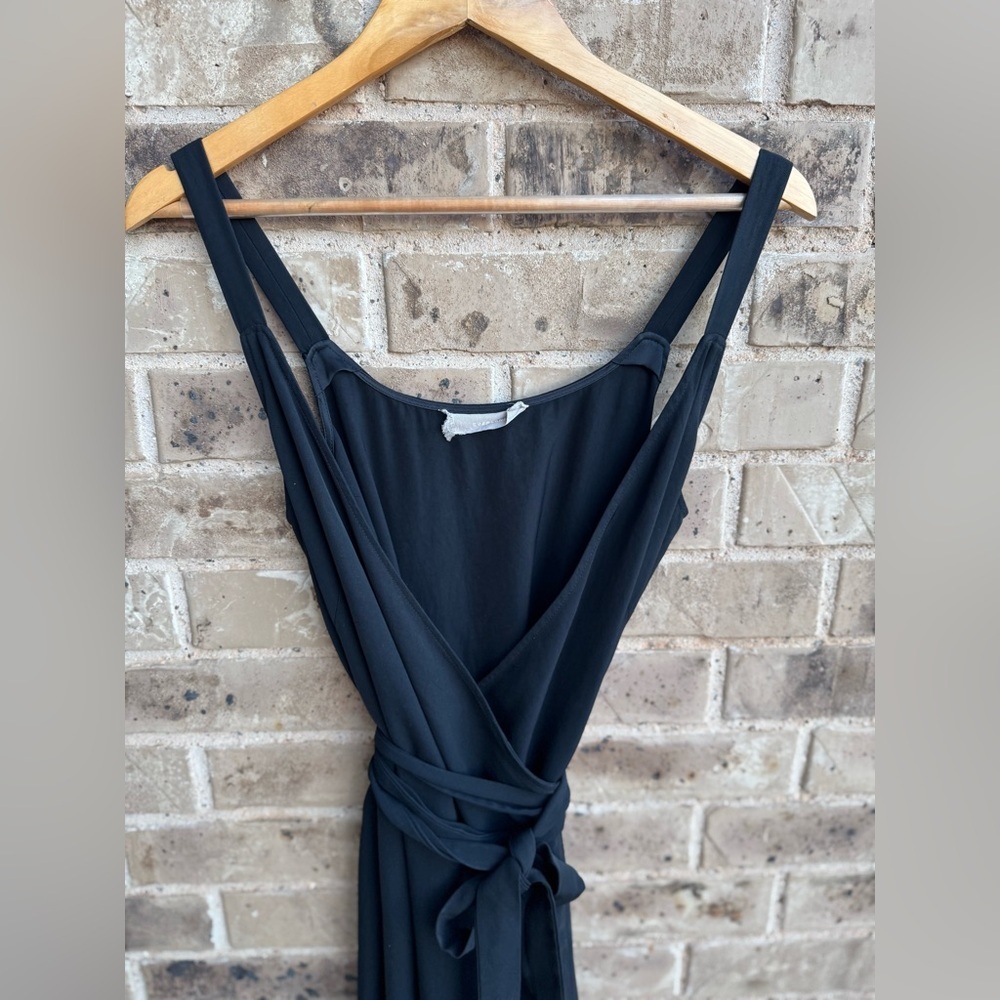 Everlane The Japanese GoWeave Tank Black Wrap Dress size M - Picture 5 of 6